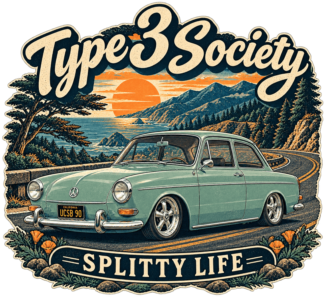 Type 3 Notchback original artwork