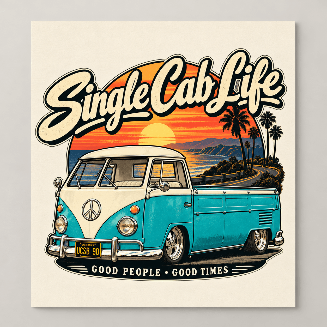 Splitty Life Single Cab Art Print